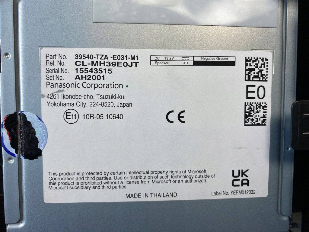 фото №12, Радіо навігація gps navi екран дисплей honda jazz v 39540-tza-e031-m1