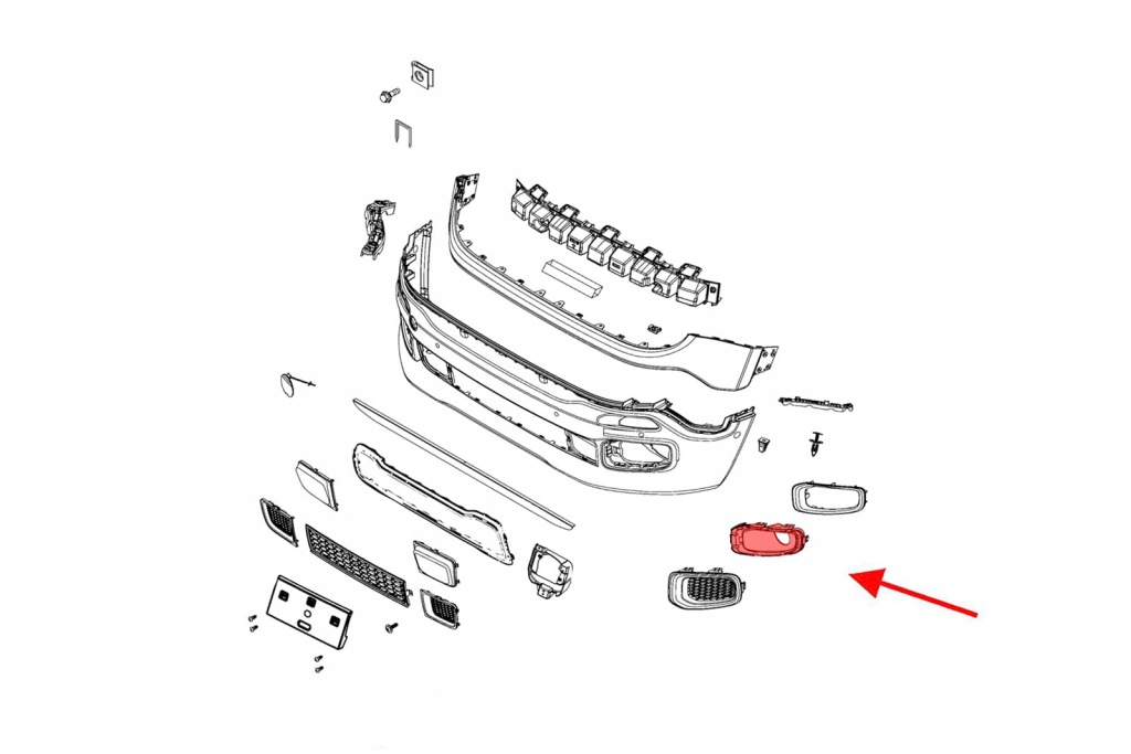 фото №5, Jeep renegade i bu 2015-2018 рамка лампы противотуманной левая 5xb32xs9aa