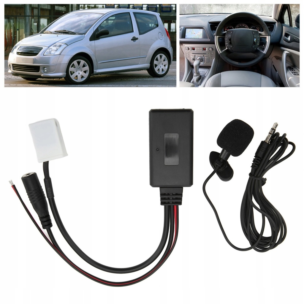 фото №7, Модуль адаптер bluetooth з мікрофоном aux do радіо dla peugeot citroen 12pin