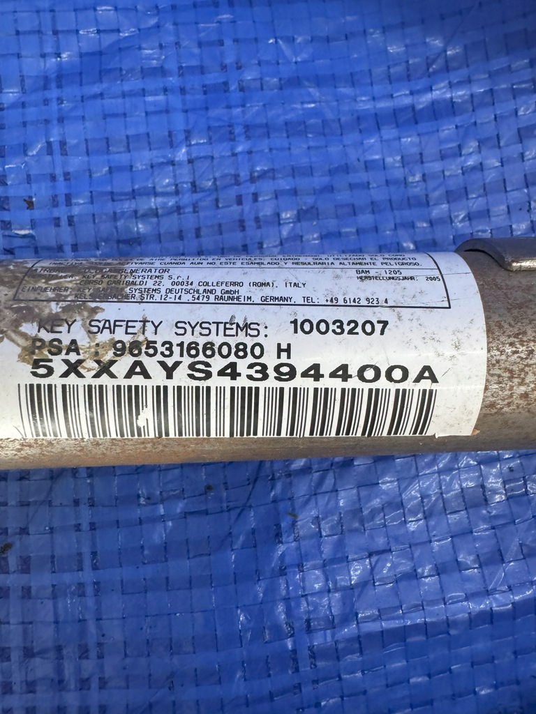 фото №6, Шторка безпеки повітряна подушка безпеки права peugeot 9653166080