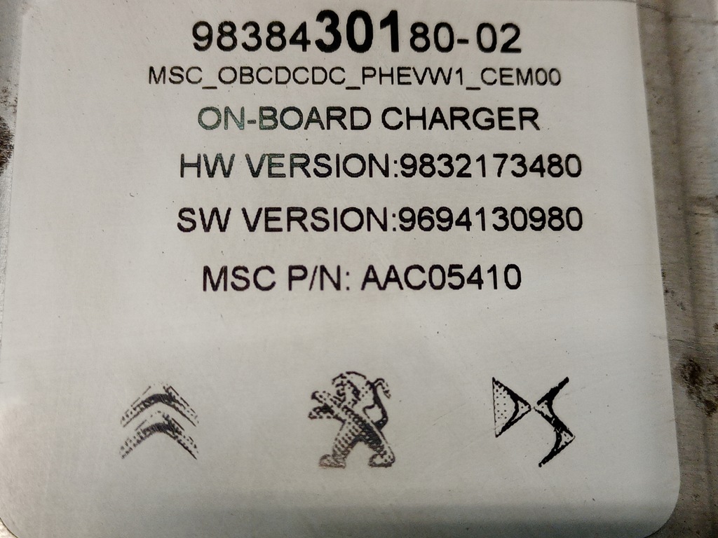 фото №9, Інвертор зарядний пристрій гібрид peugeot 508 ii 9838430180