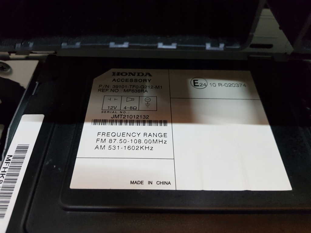фото №8, Радіо cd mp3 aux eu honda jazz iii 08-11