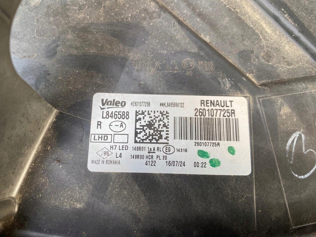 фото №6, Лампа передня dacia duster iii 2024 rok 260603515r 260107725r комплект