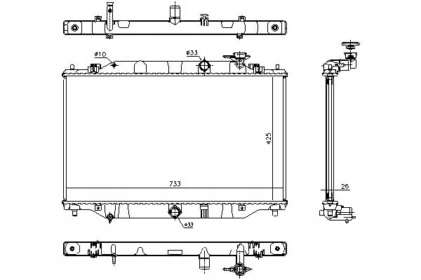 Купить Радиатор воды nissens 68532
