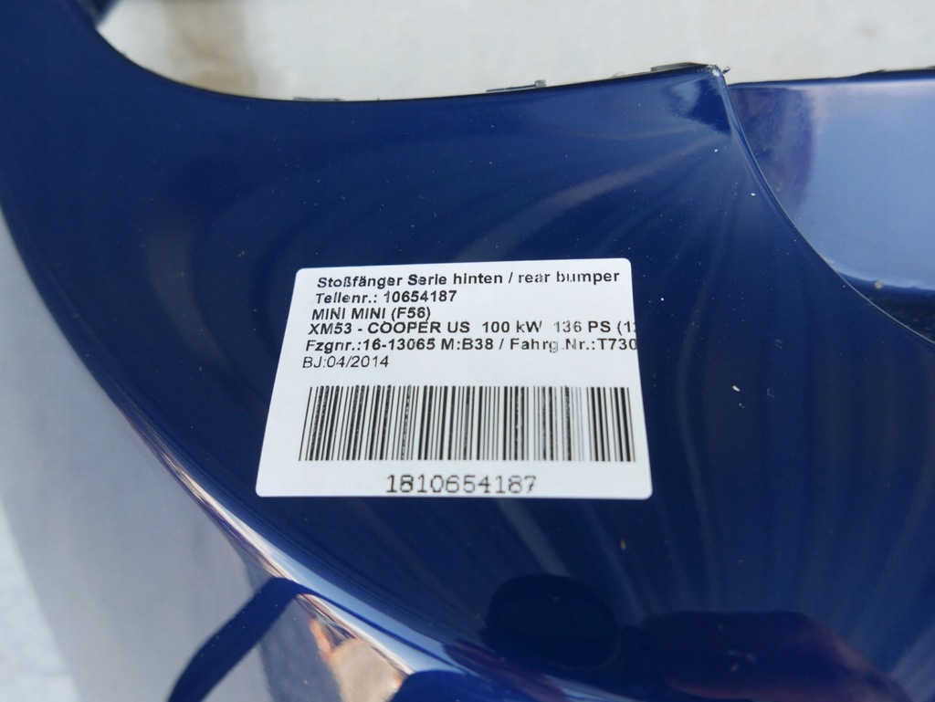 фото №8, Mini cooper f57 f56 бампер задня задній pdc