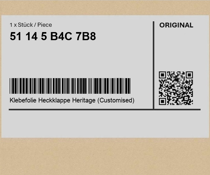 фото №1, Плівка na кришка задня heritage індивідуальний mini mini f66