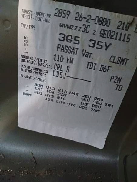 фото №7, Двигатель блок двигателя crlb 2.0 tdi vw golf vii a3 8v leon iii octavia iii passat b8