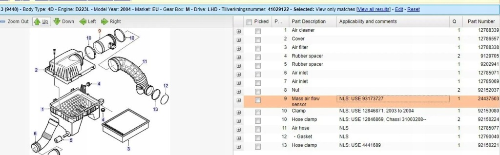 фото №4, Saab 9-3 ver1 2003 расходомер