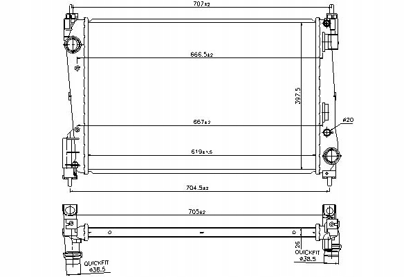 фото №2, Радіатор двигуна opel combo combo / tour corsa d