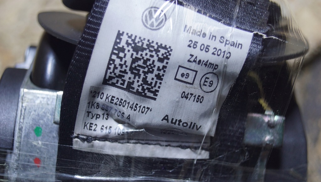 фото №8, Pas безопасности правый перед vw scirocco 1k8857706a