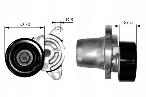 фото №2, Gates ролик натяжителя hyundai accent ii 1.5 crdi