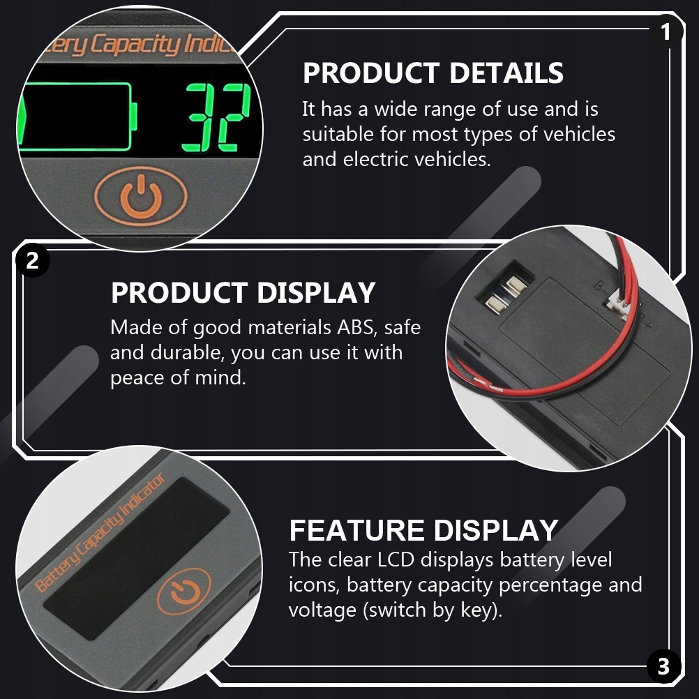 фото №7, Монитор аккумулятора цифровой тестер аккумулятор