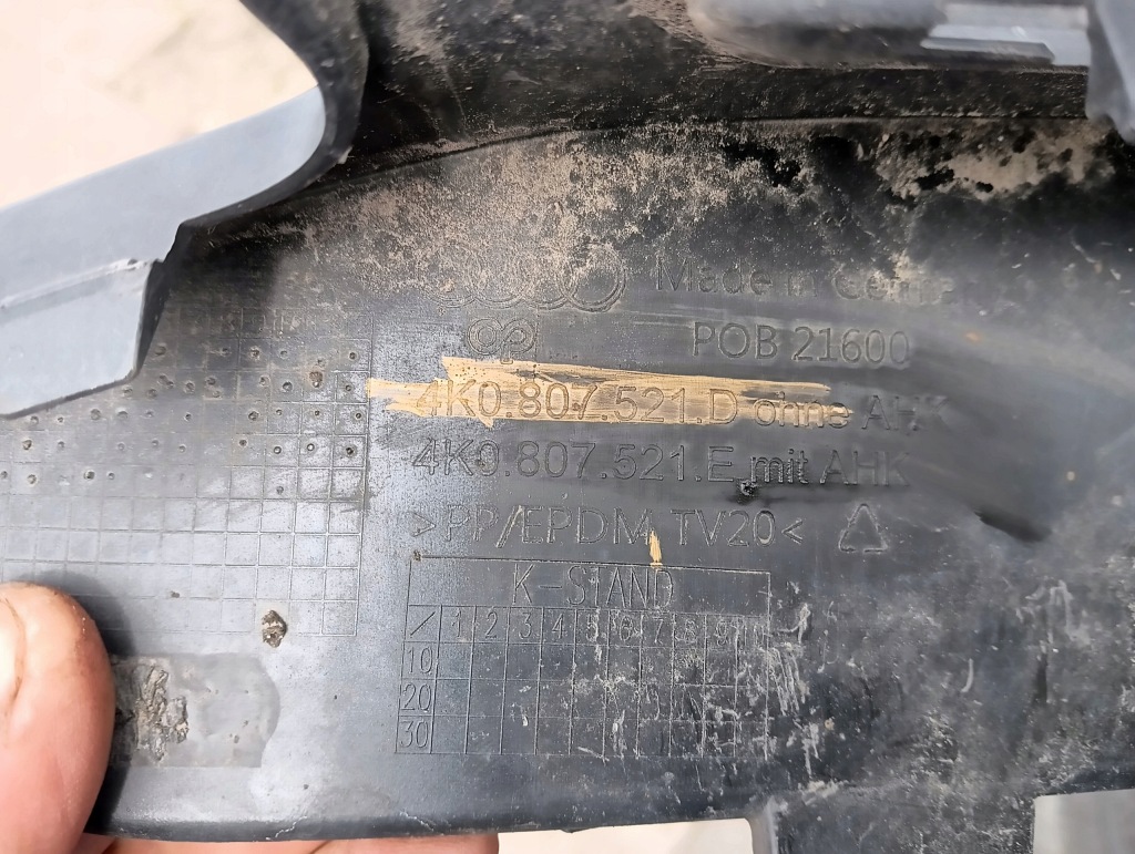 фото №12, Audi a6 s6 c8 4k спойлер диффузор накладка бампера задняя задняя 4k0807521d