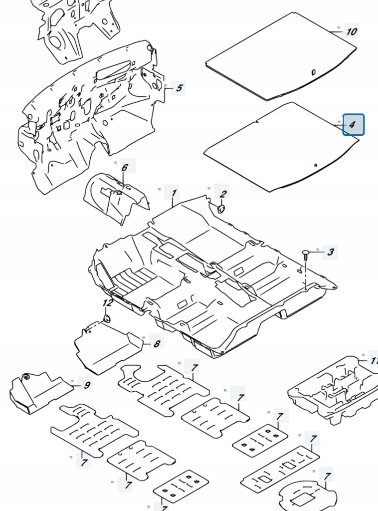 фото №8, Suzuki sx4 s-cross 18r lift 1.4t обшивка шумоізоляція плита багажника