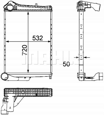фото №10, Радиатор воздуха впускной rvi midlum; volvo fl ii d7e240-dxi7 05.06-