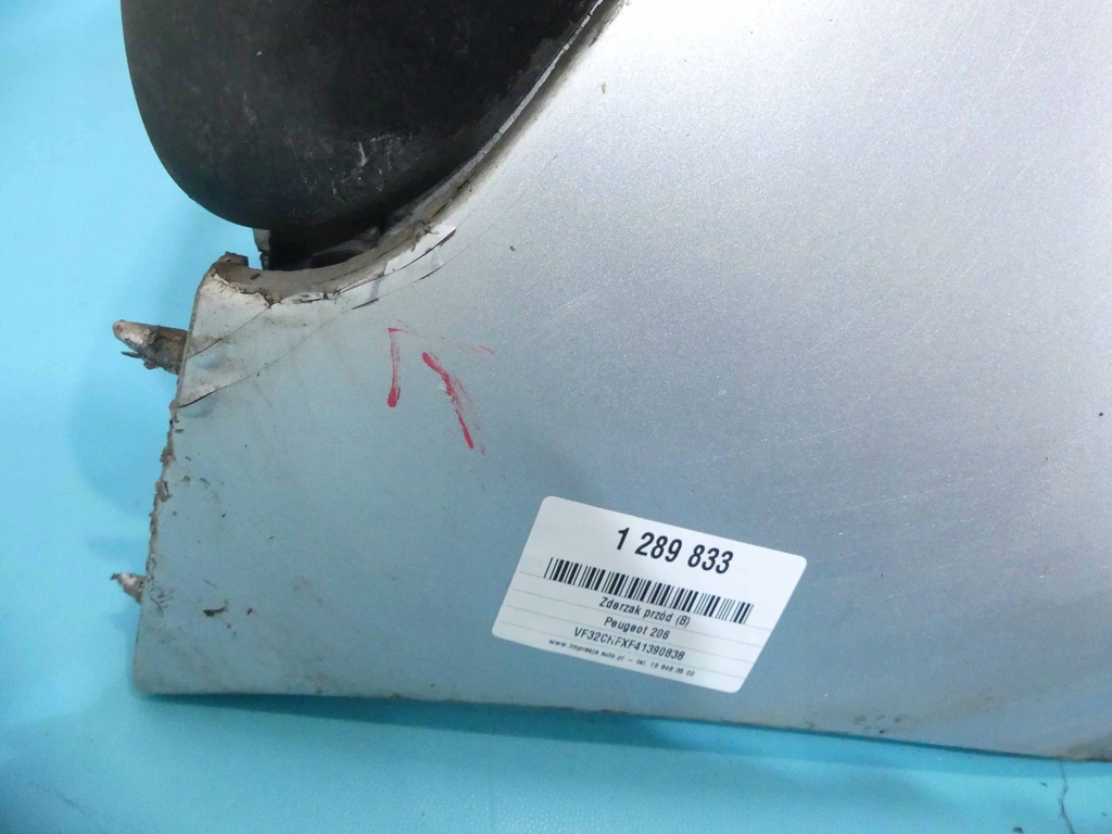 фото №12, Бампер перед peugeot 206 3d 98-03 серебристый eycc