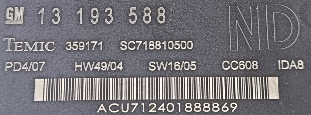 фото №3, Opel vectra c lift 07 r 2.2 16v набір стартовий блок керування двигуна kpl