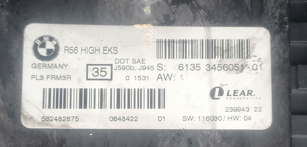 фото №2, Mini cabrio r57 r56 10r модуль світла 3456051-01