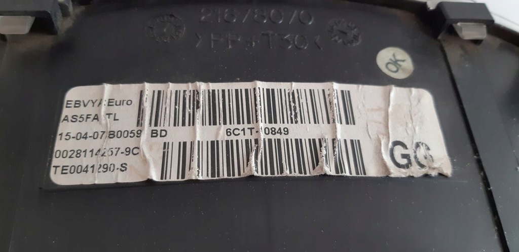 фото №10, Счетчик приборы ford transit tourneo mk7 6c1t-10849gg пробег: 353132 km