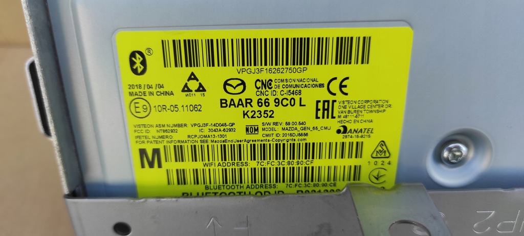 фото №11, Mazda 3 bm lift радіо дисплей навігація 2017 rok b61a611j0