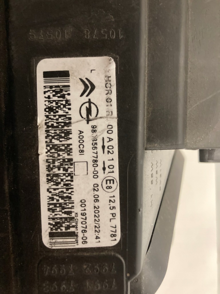 фото №13, Лампа перед левый opel zafira life citroen jumpy 9808567780