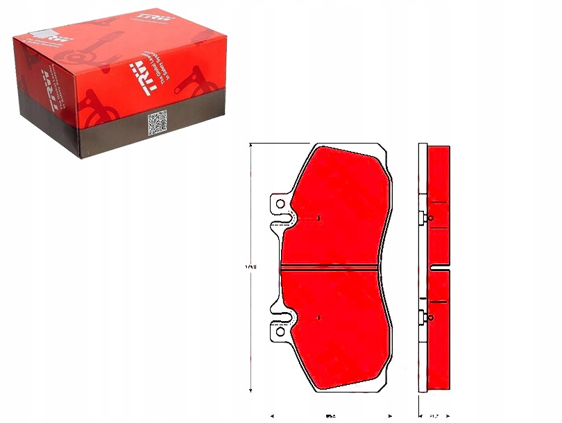 Купити Trwgdb5050 гальмівні колодки ham. db перед vario 96- + асистент водія #33