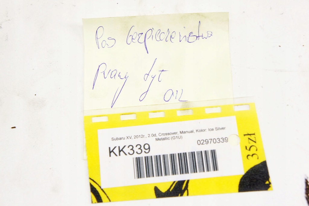 фото №6, Kk339 subaru xv i pas безопасности правый задняя