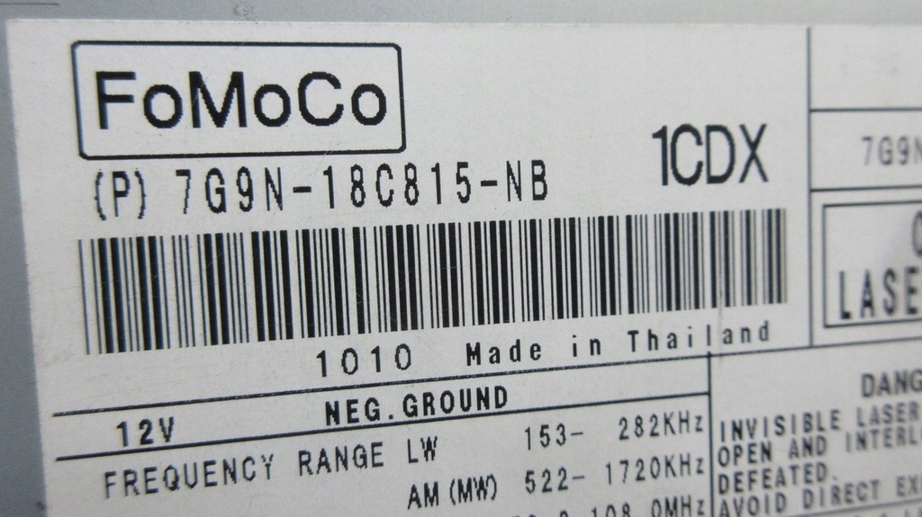 фото №5, Jaguar xf x250 7g9n-18c815-nb радіо програвач