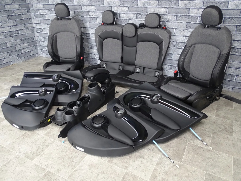 фото №3, Mini f55 сиденья заднее сиденье обшивки туннель середина салон nowe карбон black