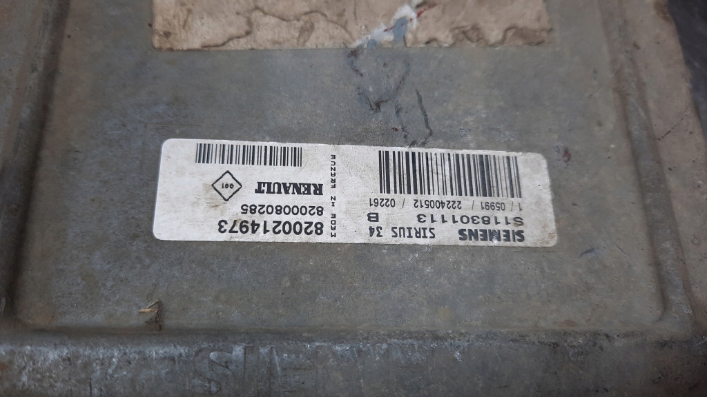 фото №3, Бортовий комп'ютер двигуна renault scenic i 1.9d 8200214973