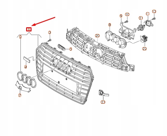 фото №7, Audi a6 c7 передня частина audi emblem badge 4h0853605ct94