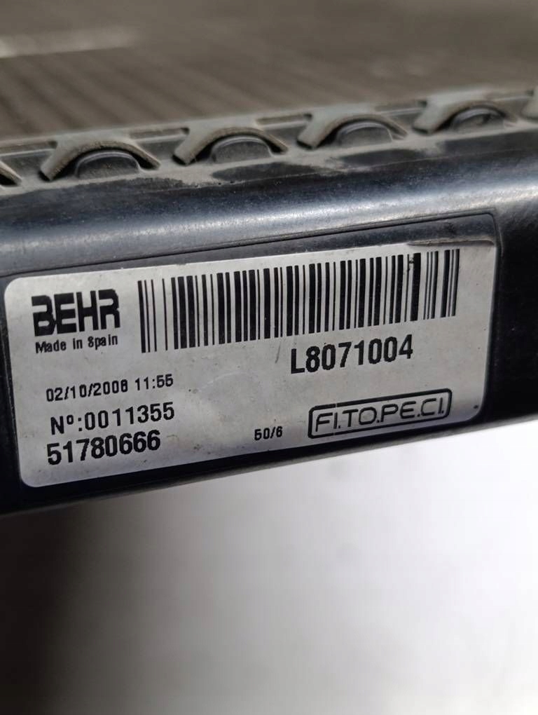 Citroen nemo 1.4 hdi радіатор води l8071004 51780666 Зі Шроту
