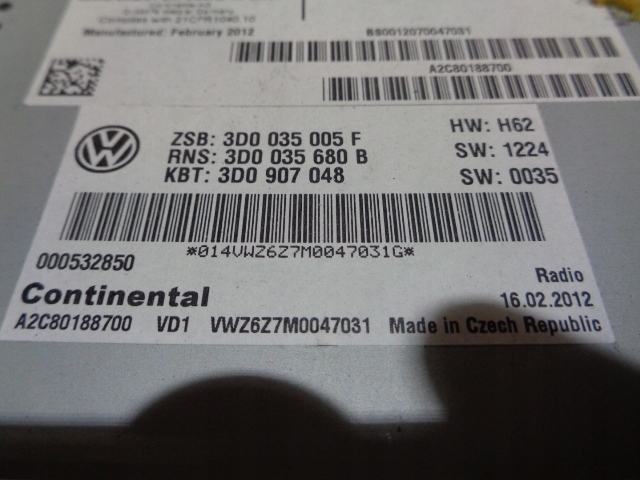 фото №10, Радио navi навигация vw phaeton ii lift gt3 10-15 3d0035005f