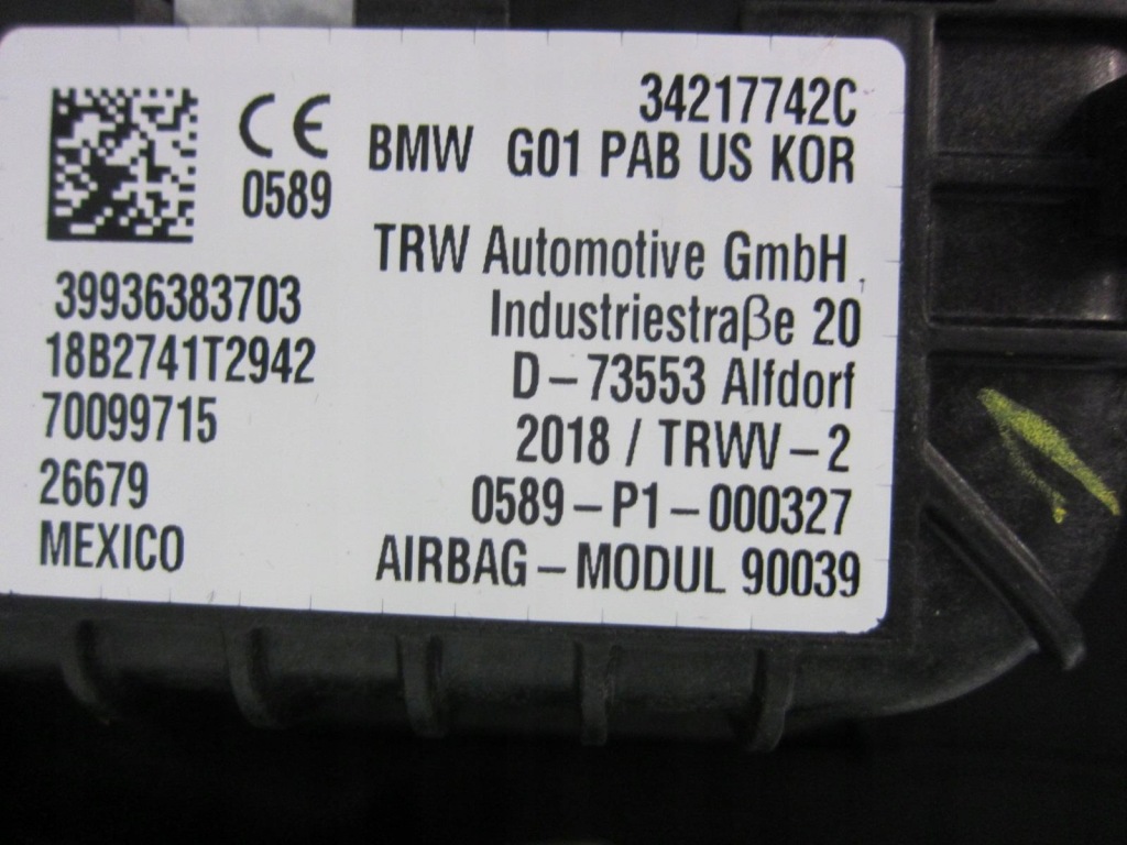 фото №10, Bmw x3 g01 usa панель приладів приладова панель  натягувачі подушка безпеки подушки безпеки 7937293