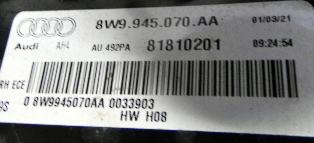 фото №9, Audi a4 b9 kombi lift 2019- 8w9945070aa лампа правая задняя задняя led