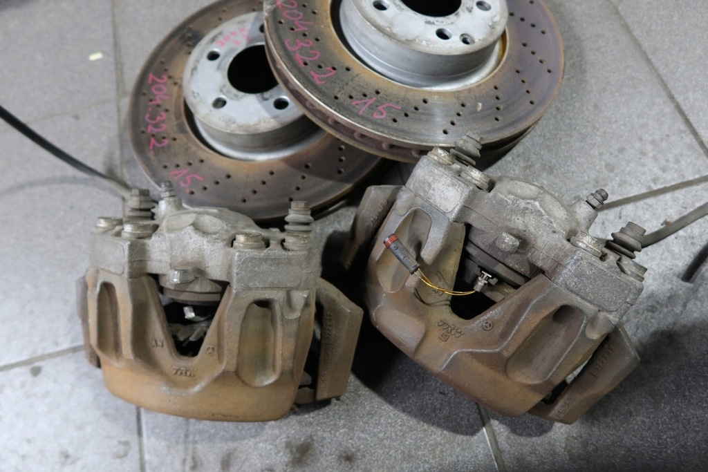 фото №6, Mercedes w204 тормозные диски суппорты перед 322mm w207