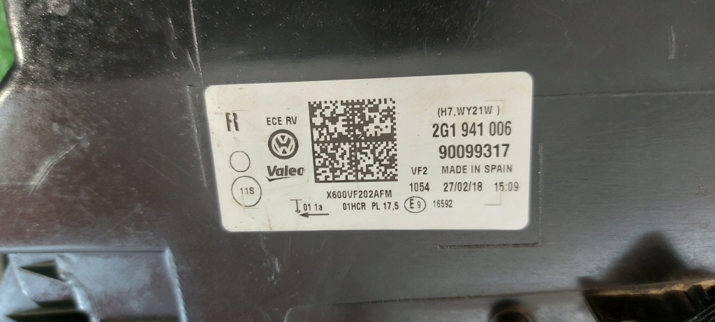 фото №5, Vw polo 2g правая лампа перед + моторчик 17-20 rok