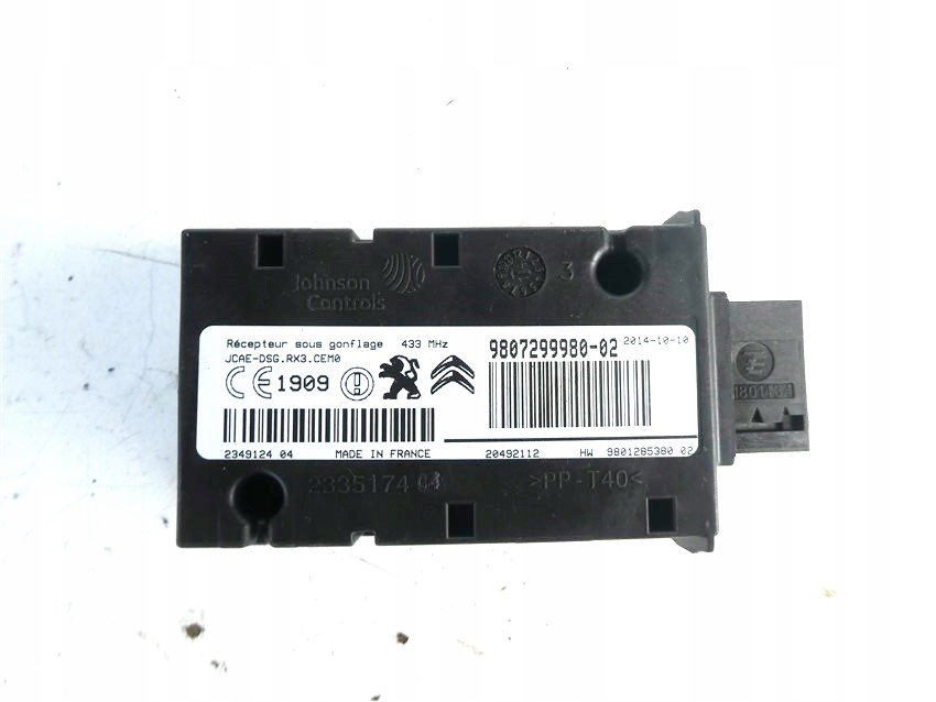фото №1, Модуль давления kół citroen ds4 11- 9807299980-00