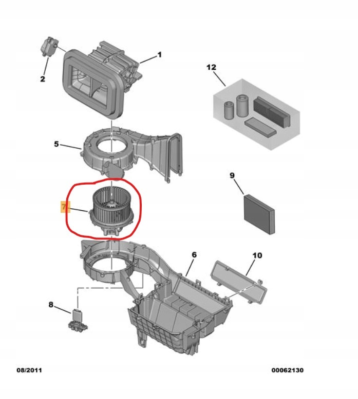 Купити Повітродувка обдув вентилятор салону ducato boxer jumper 2014- 6441y2