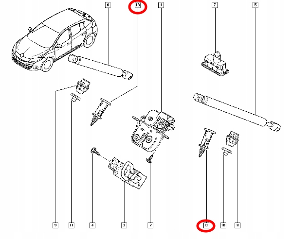 фото №4, Отбойник крышки renault clio 3 4 megane iii iv oryg