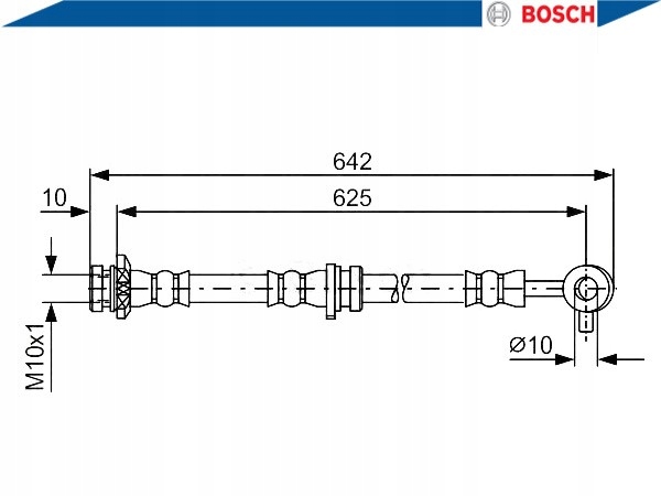 фото №6, Шланг тормозной elast. nissan rogue x-trail rena