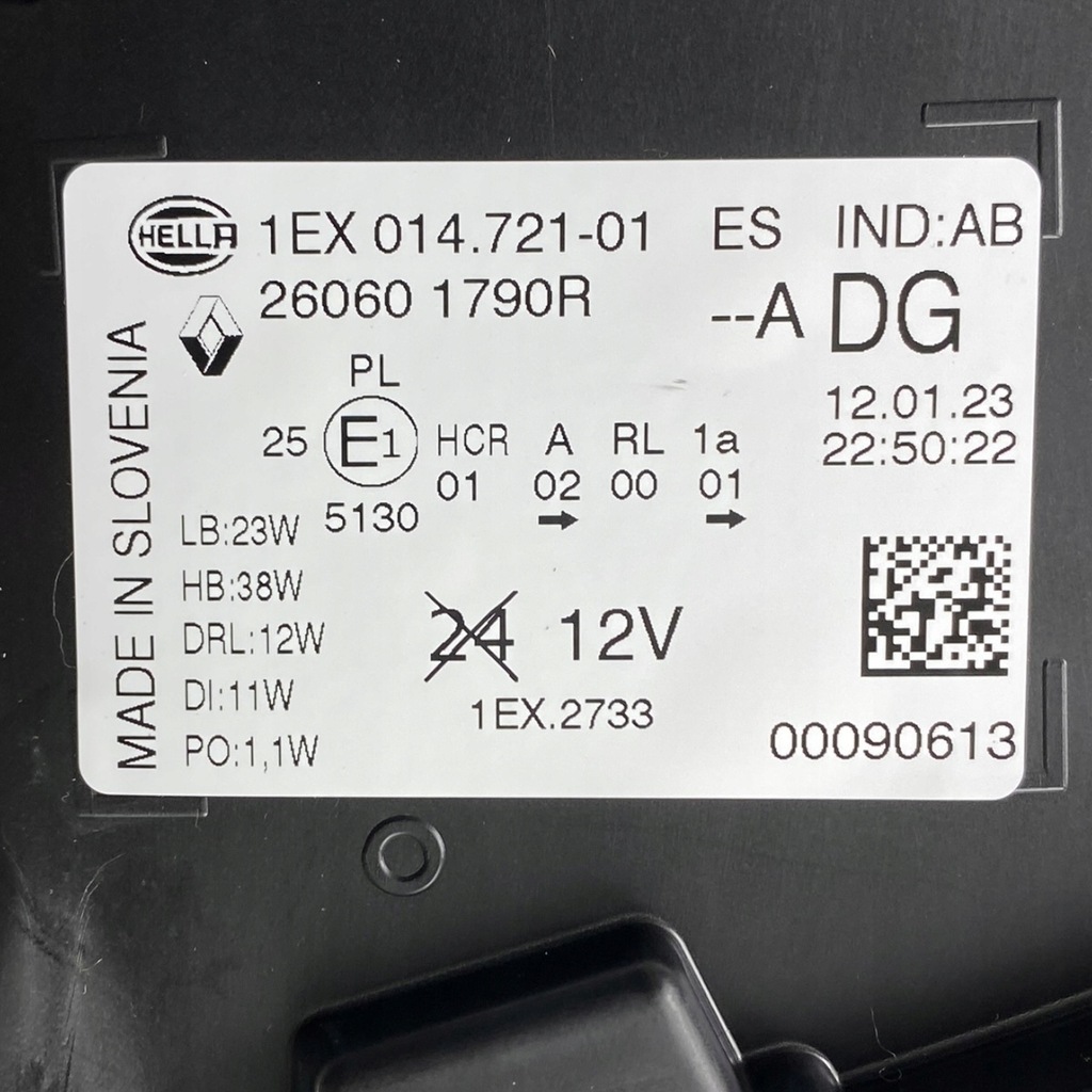 фото №14, Nowa оригинальный номер лампа фара левая renault trafic iv 260601790r