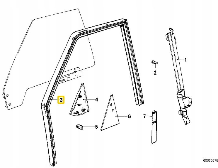 Купить Bmw 5 e28 прокладка дверь передних правых 51321889788 1889788 1982