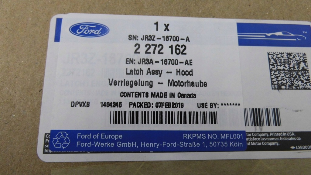 фото №16, Замок капот mustang 2017- _ 2272162 оригинальный номер