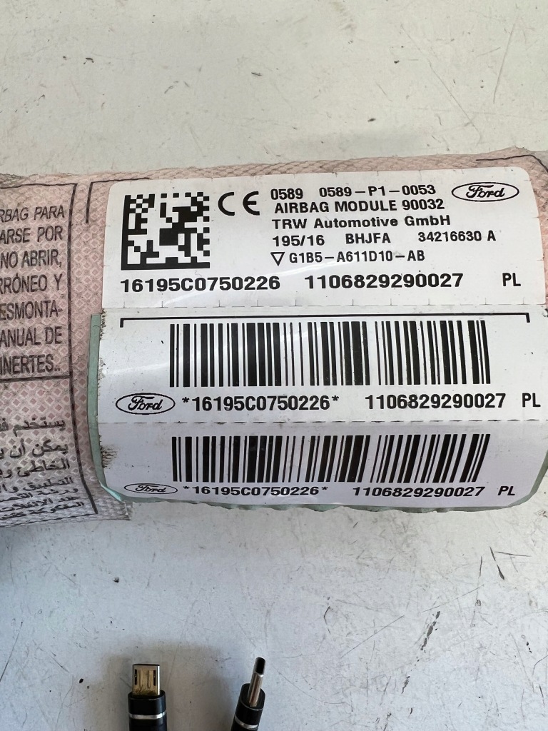 фото №3, Air bag подушка сиденье ford ka+ правая 34216630a