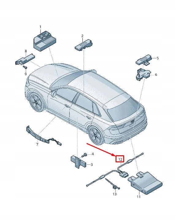 фото №8, Audi q8 4mn rear задняя дверь открывание датчик 4m2962239