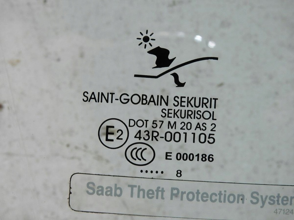 фото №8, Скло двері правий перед saab 9-3 ii lift