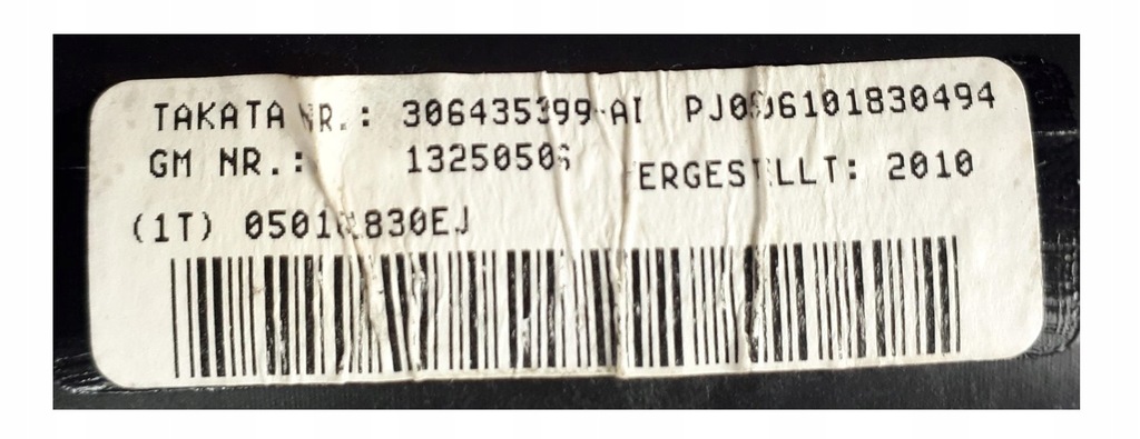 фото №4, Meriva b ii подушка водителя + пассажира + датчик