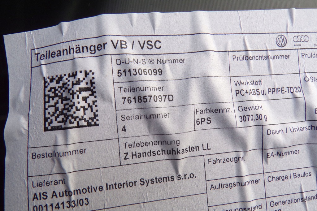 фото №6, Бардачок пассажира 761857097d vw touareg iii europa