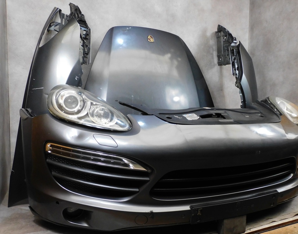 фото №5, Porsche cayenne 7p kompletny перед капот лампы бампер pas szary